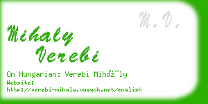 mihaly verebi business card